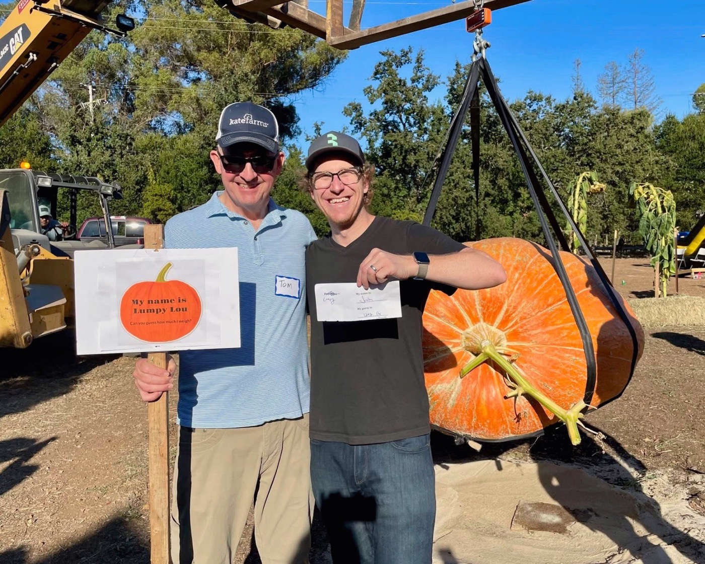 Tom with his prize pumpkin