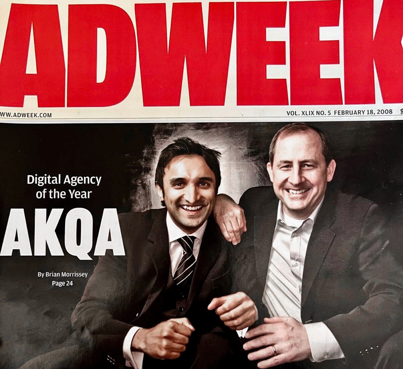Adweek magazine cover featuring AKQA